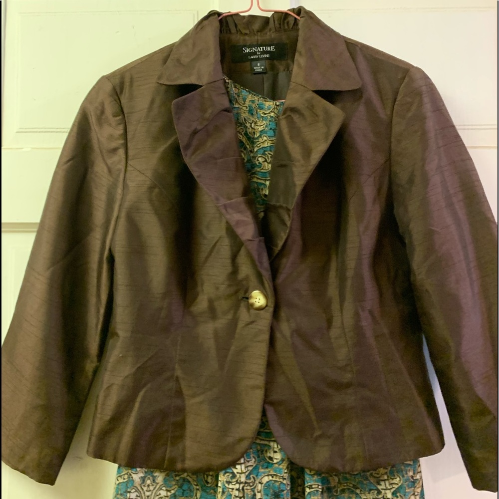 Signature by‎ Larry Levine Brown blazer jacket